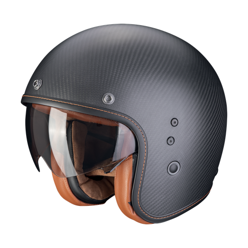Casco Scorpion Jet Belfast Evo Carbon Solid Negro mate
