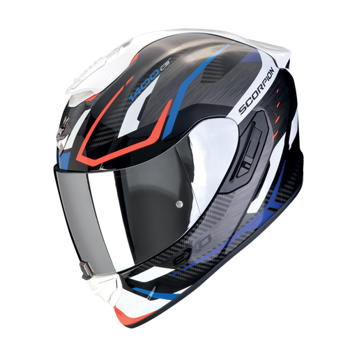 Casco Scorpion Integral Exo-1400 Evo Ii Air Accord Negro-Azul-Blanco