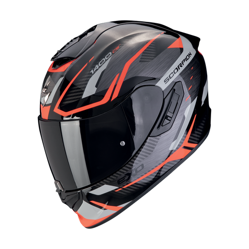 Casco Scorpion Integral Exo-1400 Evo Ii Air Accord Gris-Rojo