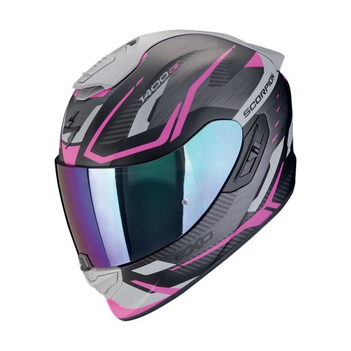 Casco Scorpion Integral Exo-1400 Evo Ii Air Accord Negro Mate-Rosa