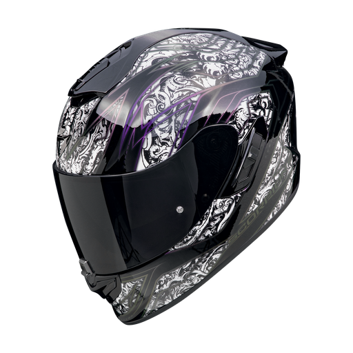 Casco Scorpion Integral Exo-1400 Evo Ii Air Fantasy Negro-Blanco