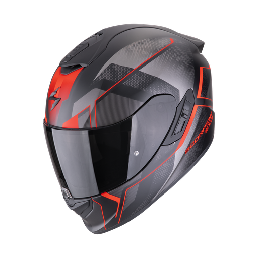 Casco Scorpion Integral Exo-1400 Evo Ii Air Intensio Negro Mate-Rojo