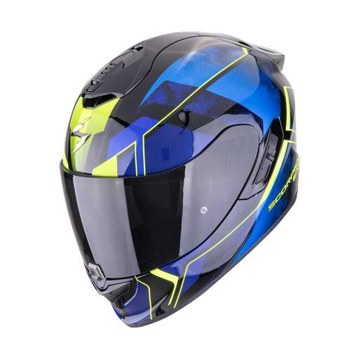 Casco Scorpion Integral Exo-1400 Evo Ii Air Linart Negro-Azul-Rojo