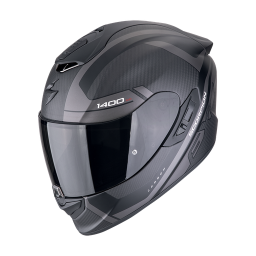 Casco Scorpion Integral Exo-1400 Evo Ii Carbon Air Enko Negro Mate-Plata