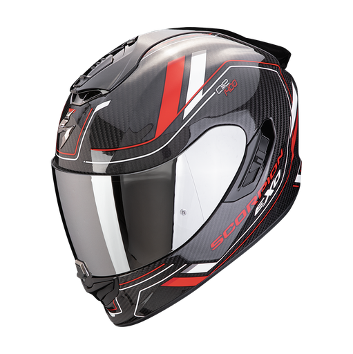 Casco Scorpion Integral Exo-1400 Evo Ii Carbon Air Mirage Negro-Rojo-Blanco