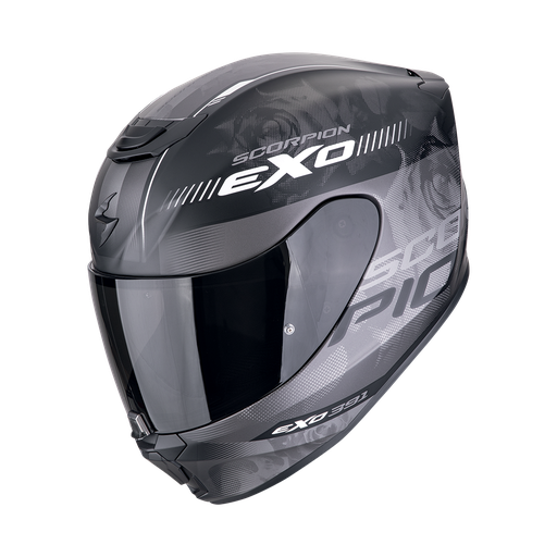 Casco Scorpion Integral Exo-391 Ava Negro Mate-Plata