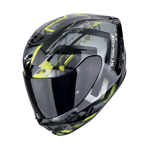Casco Scorpion Integral Exo-391 Clutter negro-amarillo neón