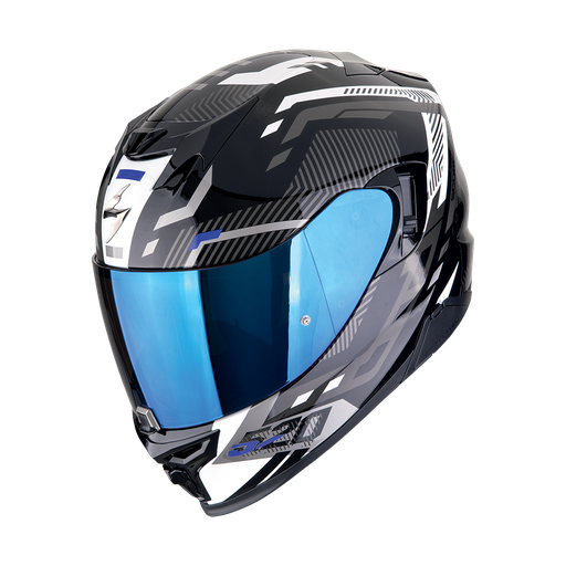 Casco Scorpion Integral Exo-520 Evo Air Ranka Negro-Blanco-Azul