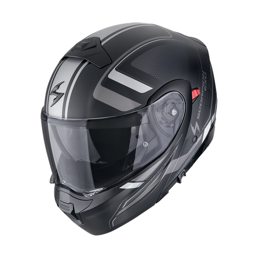 Casco Scorpion Modular Exo-930 Evo Ardens Negro Mate-Plata