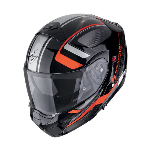 Casco Scorpion Modular Exo-930 Evo Ardens Negro Metalizado-Rojo