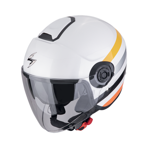 Casco Scorpion Jet Exo-City Ii Bee Blanco-Amarillo
