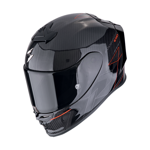 Casco Scorpion Integral Exo-R1 Evo Onyx Carbon Air Cynergy Negro-Rojo