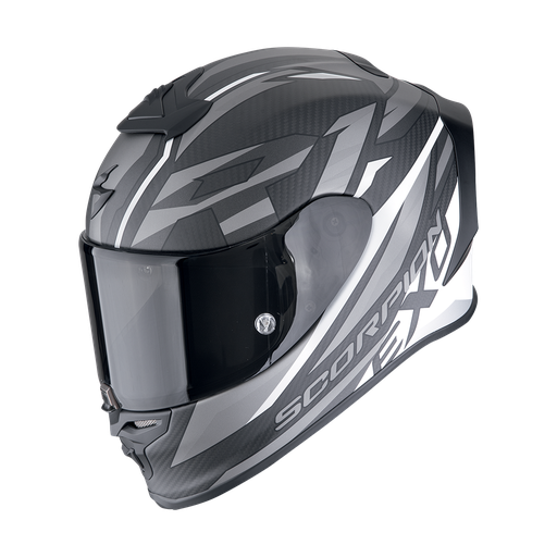 Casco Scorpion Integral Exo-R1 Carbon Air Runner Negro Mate-Blanco