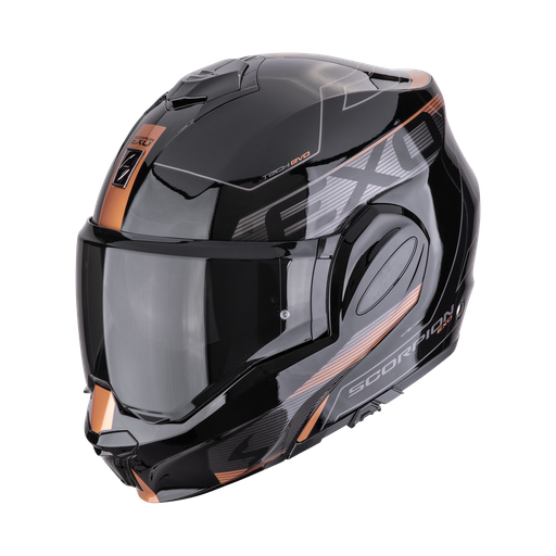 Casco Scorpion Modular Exo-Tech Evo Traveller Negro-Cobre