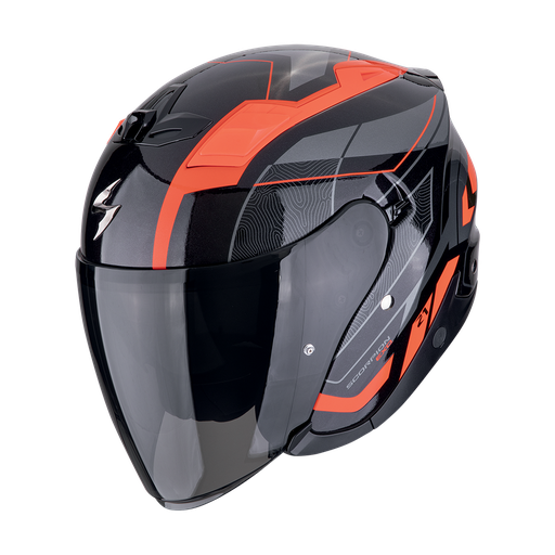 Casco Scorpion Jet Exo-Z1 Vue Negro-Rojo