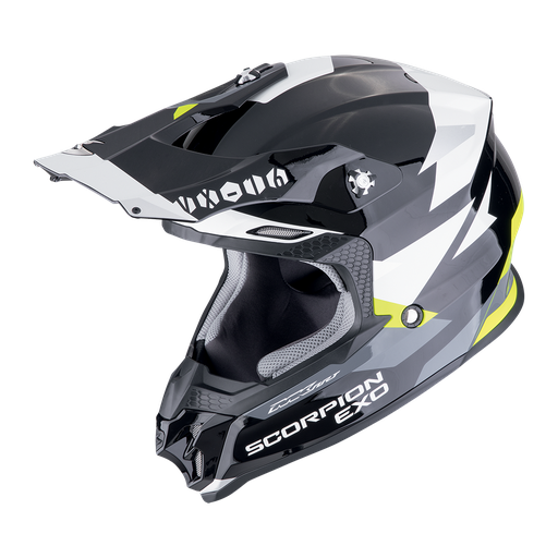 Casco Scorpion Off Road Vx-16 Evo Air Rod Negro-Amarillo Neón