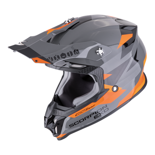 Casco Scorpion Off Road Vx-16 Evo Air Rod Gris-Naranja