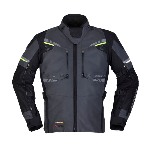 Modeka Taran Flash Jacket Bw/Dk.Grey/Yellow