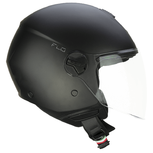 Casco jet CGM 167A FLO MONO Largo negro mate