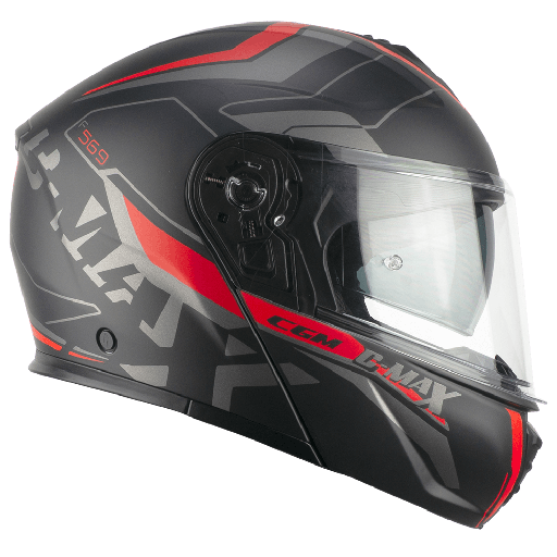 Casco modular CGM 569G C-MAX CITY Negro Rojo mate
