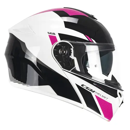 Casco modular CGM 568S BER SPORT Blanco Fucsia