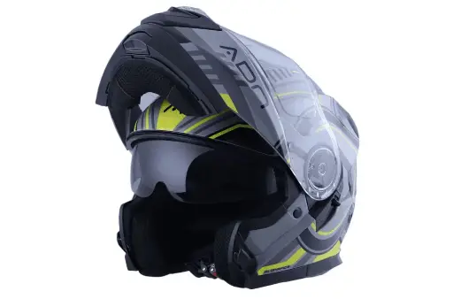 Casco modular ADN Audace Pulsar gris y fluor