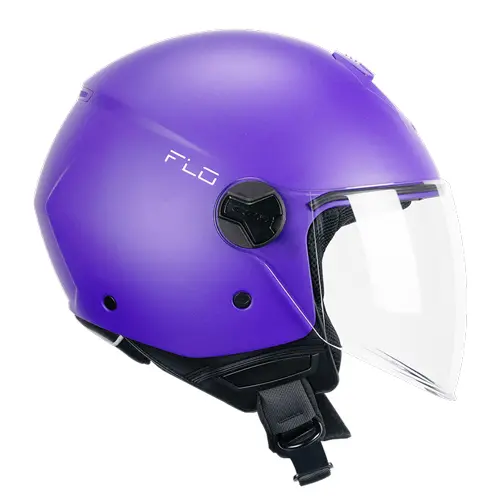 Casco Jet CGM 167A Flo Viola opaco lunga