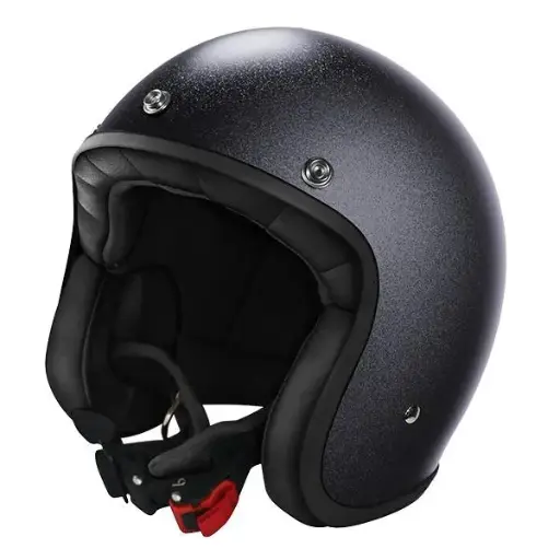 Casco Jet Stormer Quartz Glitter Negro mate