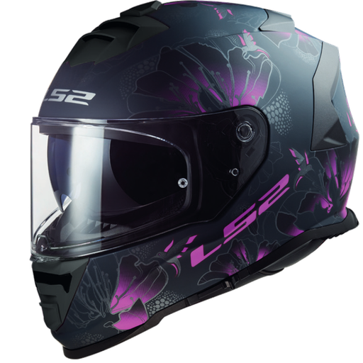 Casco LS2 FF800 STORM II BURST negro mate rosa