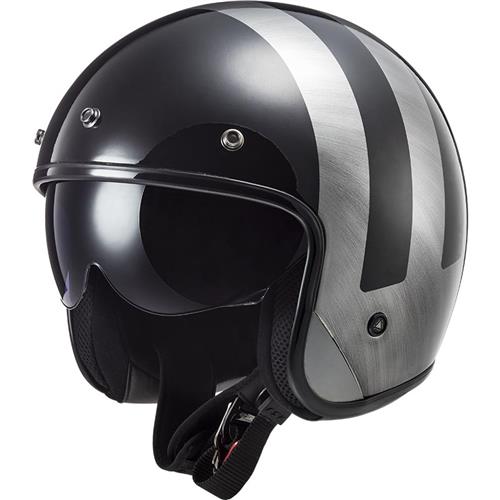 Casco LS2 OF601 BOB II LINES negro jeans