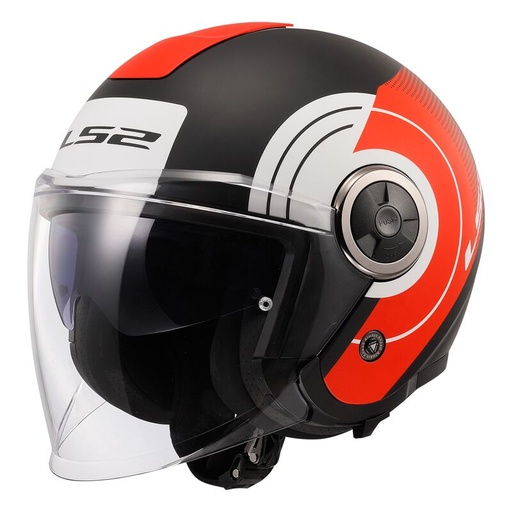 Casco LS2 OF620 CLASSY DISKO negro rojo blanco