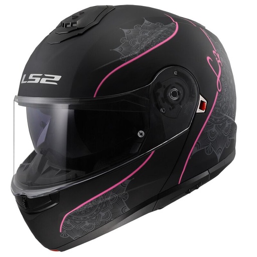 Casco LS2 FF908 STROBE II LUX negro mate rosa