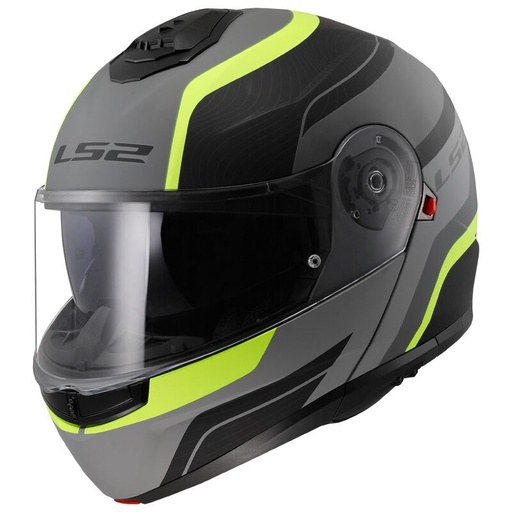 Casco LS2 FF908 STROBE II MONZA negro mate amarillo