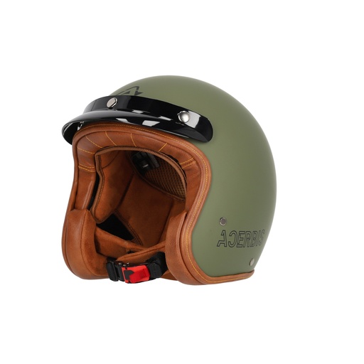 Casco Jet Acerbis Skodela verde mate